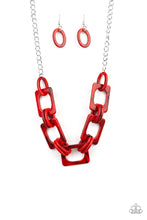 Load image into Gallery viewer, Sizzle Sizzle Acrylic Red Necklace