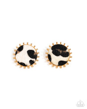 Load image into Gallery viewer, Cowhide Couture Brown Post Earrings