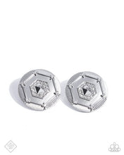 Load image into Gallery viewer, Enfolded Edge White Post Earrings