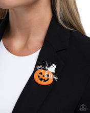 Load image into Gallery viewer, Historic Halloween Orange Brooch
