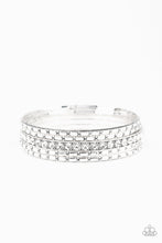 Load image into Gallery viewer, Glitzy Grunge White Bangles