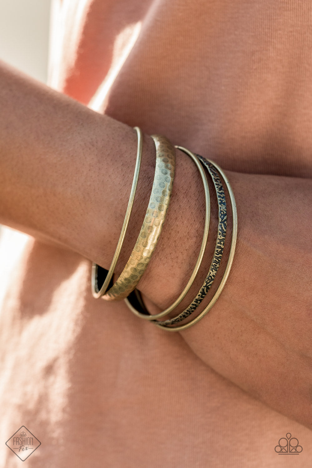 Get into Gear Brass Bangles