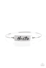 Load image into Gallery viewer, Hustle Hard Silver Bangle
