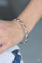 Load image into Gallery viewer, Industrial Movement Silver Bangle