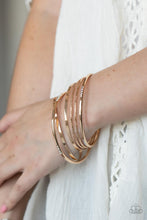 Load image into Gallery viewer, Lock, STACK, and Barrel Gold Bangle