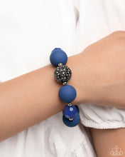Load image into Gallery viewer, Hematite Honor Blue Bracelet