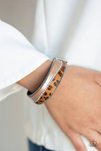Load image into Gallery viewer, Flirtatiously Feline Brown Clasp Wrap