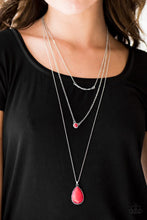 Load image into Gallery viewer, Stone Streams Red Necklace