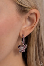 Load image into Gallery viewer, Whimsical Waltz Purple Mini Hoops