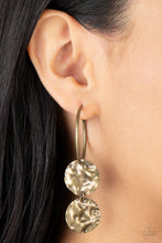 Load image into Gallery viewer, Sending Shock Waves Brass Hoops