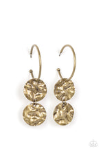 Load image into Gallery viewer, Sending Shock Waves Brass Hoops