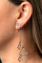 Load image into Gallery viewer, Boisterous Butterfly Gold Jacket Earrings