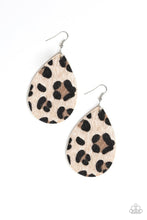 Load image into Gallery viewer, Ra, Ra, Roar Brown Leather Earrings
