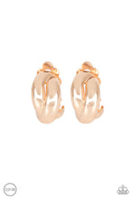 Load image into Gallery viewer, Dining Out Gold Clip On Earrings