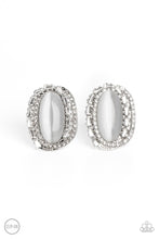 Load image into Gallery viewer, Shimmery Statement White Clip On Earrings