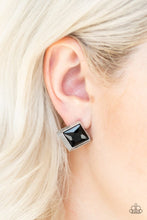 Load image into Gallery viewer, Stellar Square Black Post Earrings