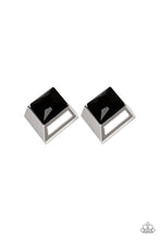 Load image into Gallery viewer, Stellar Square Black Post Earrings