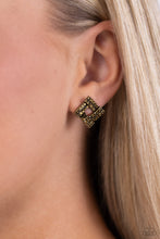Load image into Gallery viewer, Times Square Scandalous Brass Post Earrings