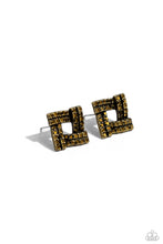 Load image into Gallery viewer, Times Square Scandalous Brass Post Earrings
