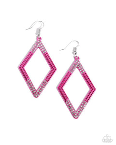 Eloquently Edgy Pink Earrings