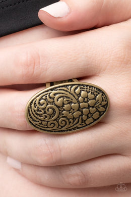 Floral Fortress Brass Ring