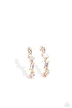 Load image into Gallery viewer, Sliding Shimmer Gold Illusion Earrings