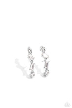 Load image into Gallery viewer, Sliding Shimmer White Illusion Earrings