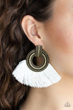 Load image into Gallery viewer, I Am Spartacus Brass Tassel Earrings