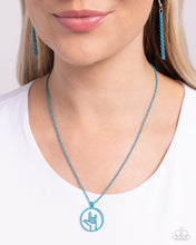 Load image into Gallery viewer, Abstract ASL Blue Necklace