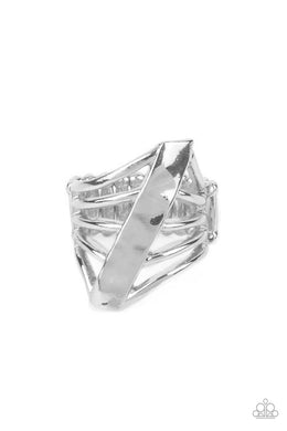 Encrypted Edge Silver Ring