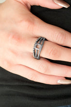 Load image into Gallery viewer, A Square Deal Black Skinny Band Ring