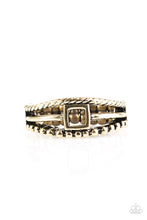 Load image into Gallery viewer, A Square Deal Brass Skinny Band Ring