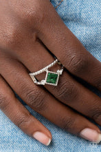 Load image into Gallery viewer, Angeling for Attention Green Skinny Band Ring