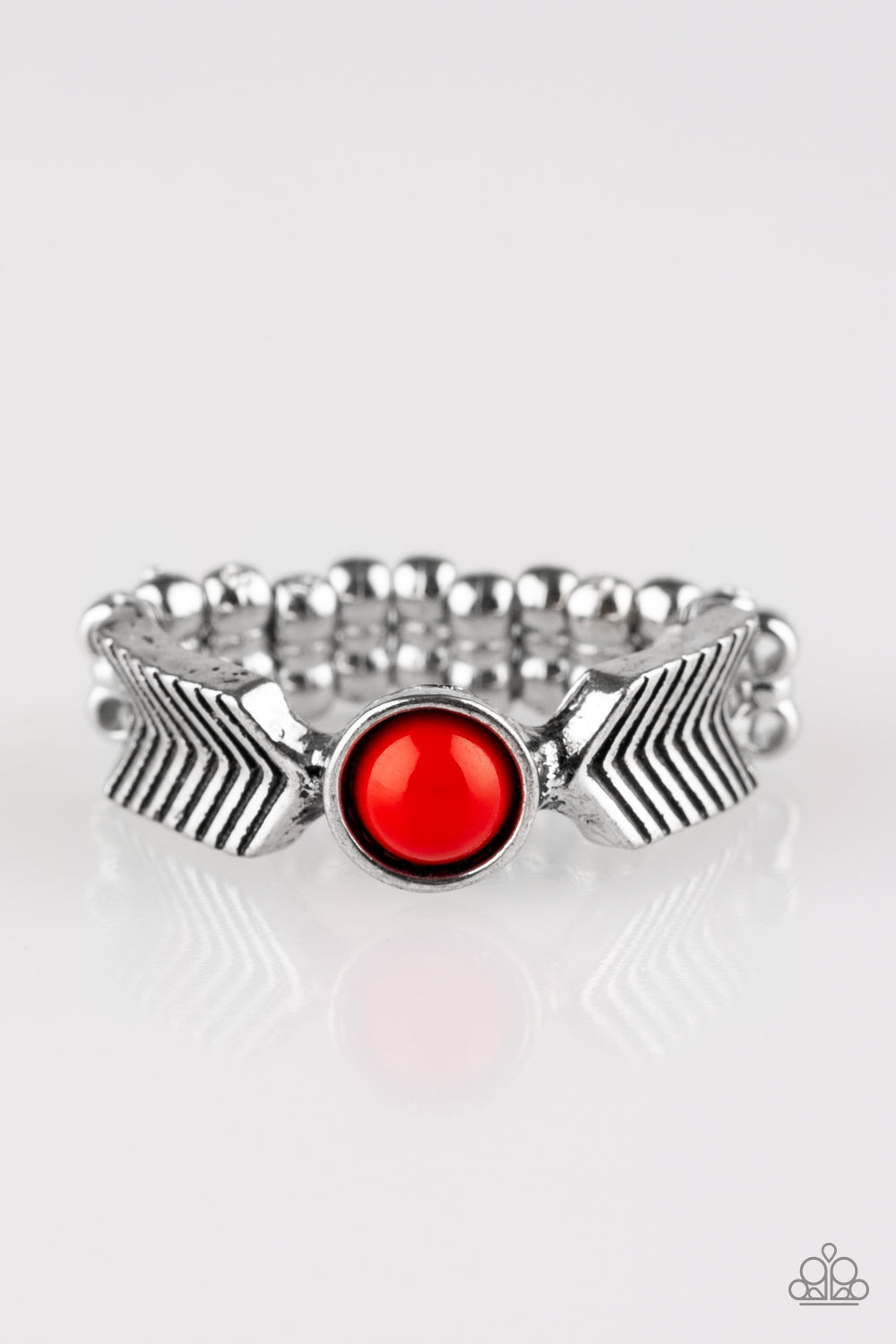 Awesomely ARROW-Dynamic Red Skinny Band Ring