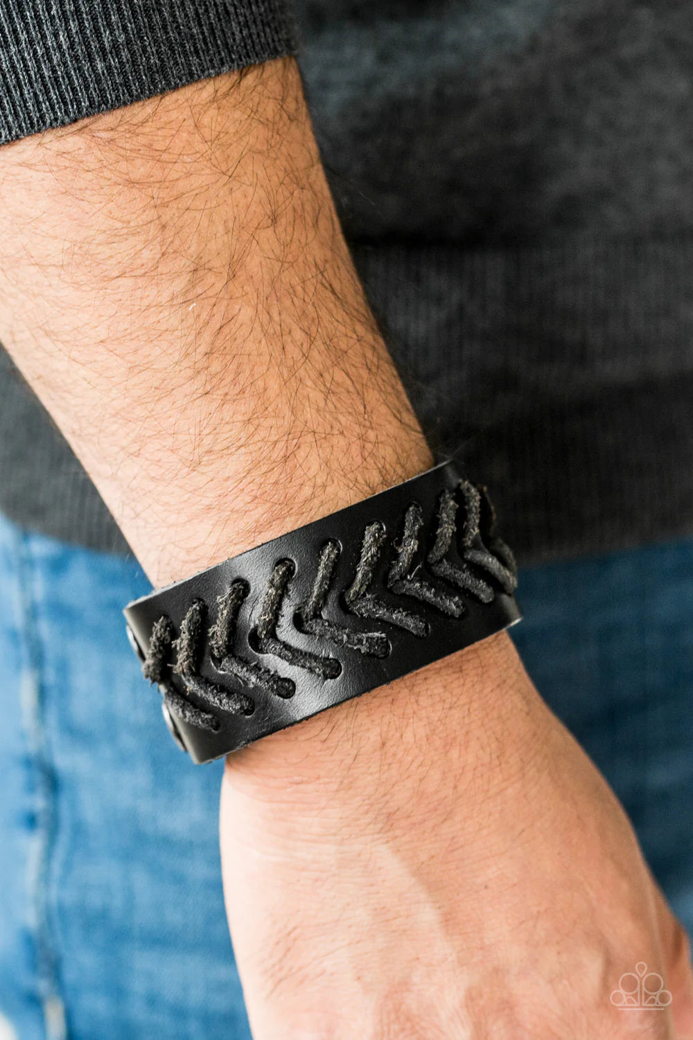 Take Me Out to the Ballgame Black Snap Bracelet