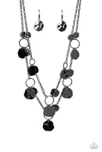 Load image into Gallery viewer, Hammered Horizon Black Necklace