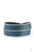 Load image into Gallery viewer, Tough As Leather Blue Snap Bracelet