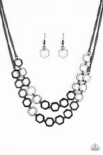 Load image into Gallery viewer, Hex in Line Black Necklace