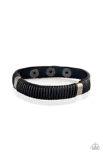 Load image into Gallery viewer, What Happens On the Road Black Snap Bracelet
