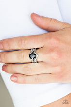 Load image into Gallery viewer, Home is Where the Castle Is Black Skinny Band Ring