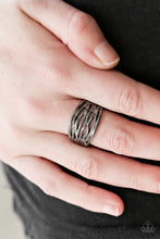 Load image into Gallery viewer, Rip Current Black Skinny Band Ring