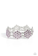 Load image into Gallery viewer, Scintillating Snowflakes Purple Bracelet