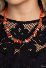 Load image into Gallery viewer, Warped Whimsicality Orange Necklace