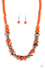 Load image into Gallery viewer, Warped Whimsicality Orange Necklace