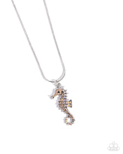 Load image into Gallery viewer, Seahorse Shanty Orange Necklace