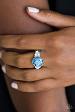 Load image into Gallery viewer, Poshly Pampered Blue Skinny Band Ring