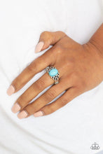 Load image into Gallery viewer, Princess Problems Blue Skinny Band Ring