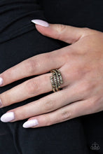 Load image into Gallery viewer, Casino Cache Brass Skinny Band Ring