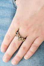 Load image into Gallery viewer, Get Your Glitter On Brass Skinny Band Ring