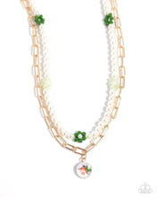 Load image into Gallery viewer, Painted Pageantry Green Necklace